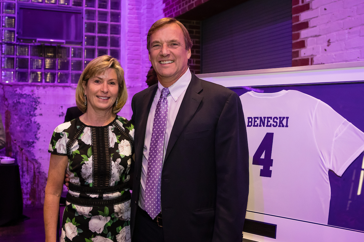 Photo of the Beneskis and soccer jersey