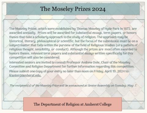 Moseley Prize Description