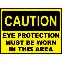 Caution Sign - Eye Protection