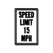 Speed  Limit 15mph