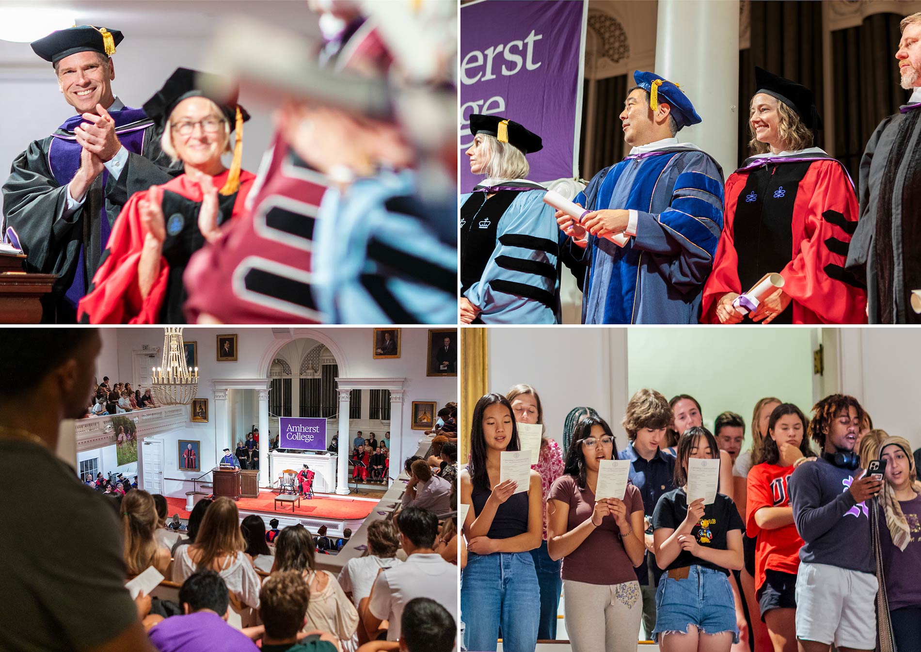 New students and faculty members at Convocation.