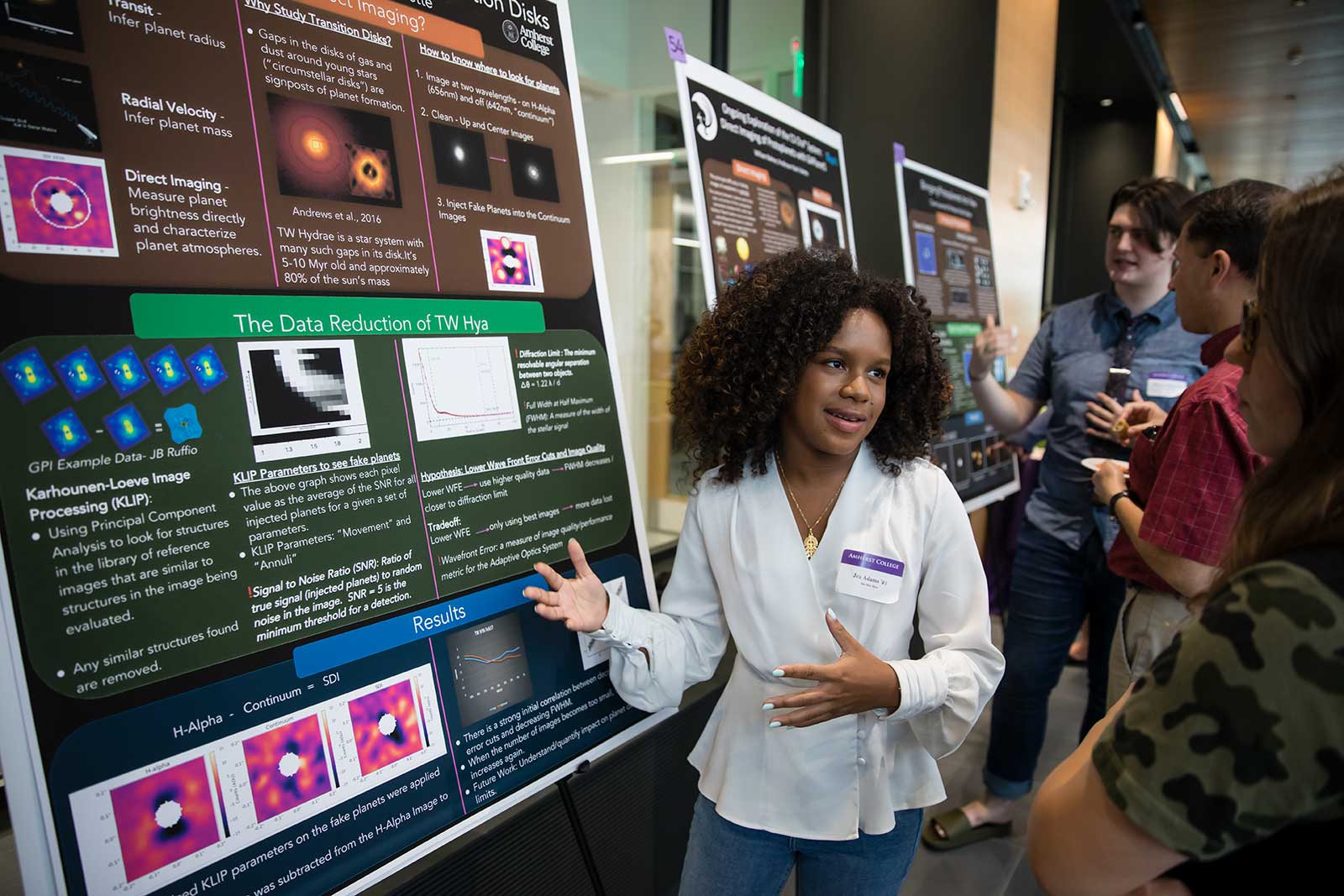 Jen Adams ’21 at the Summer Research Poster session