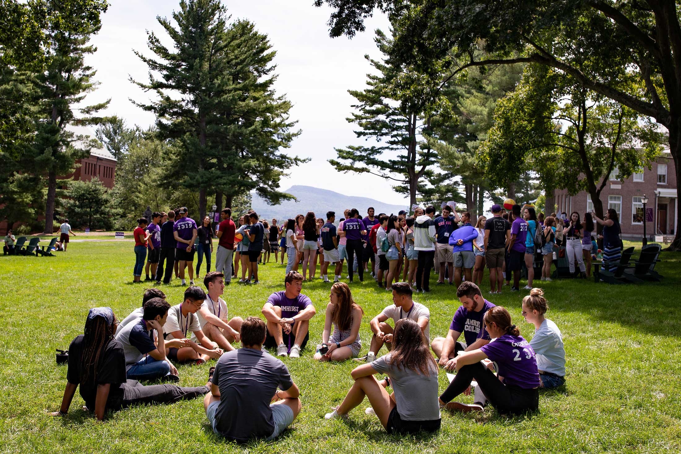 New students break in Squads where they gather in small groups for activities and conversation