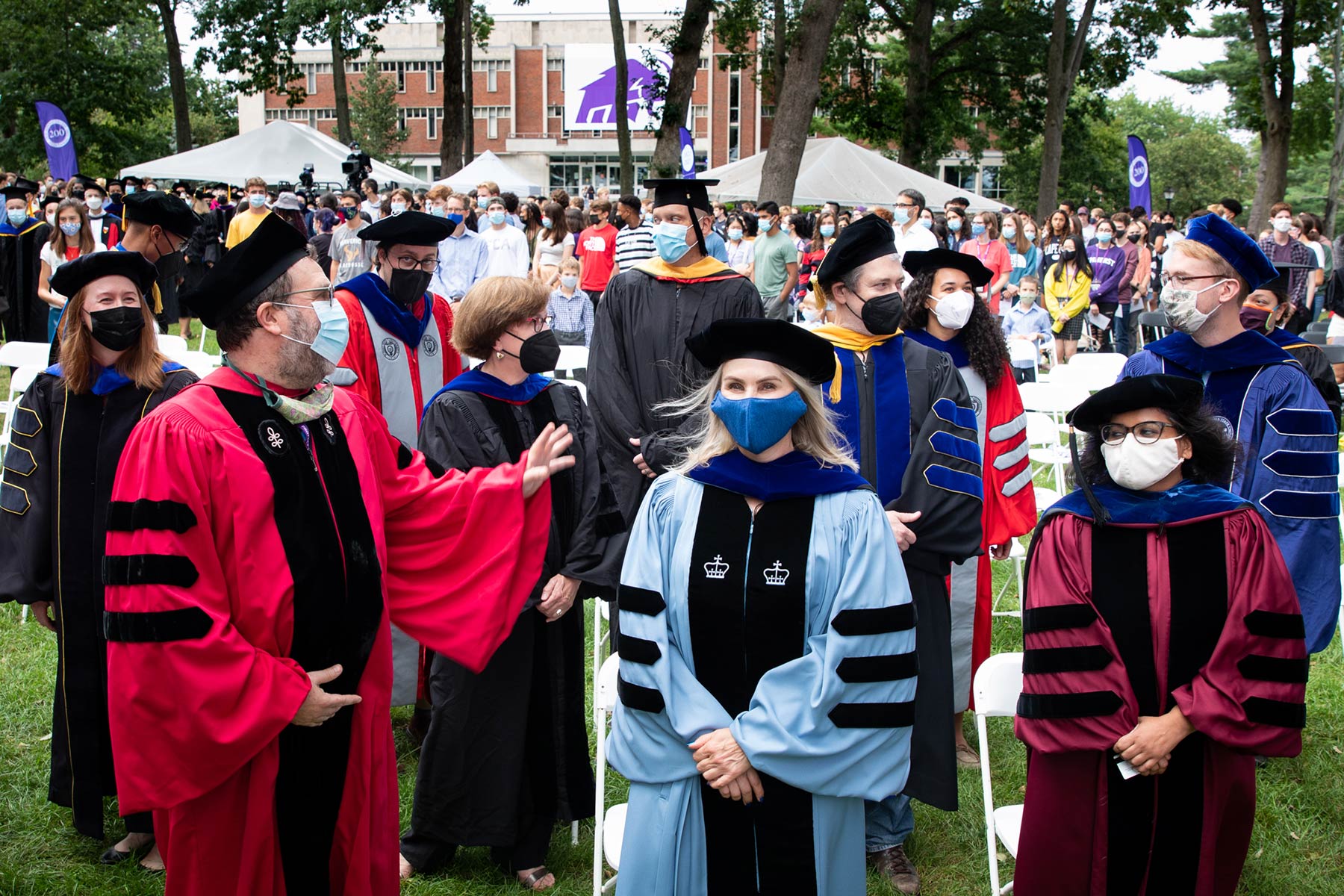 faculty in regalia during convocation 2021