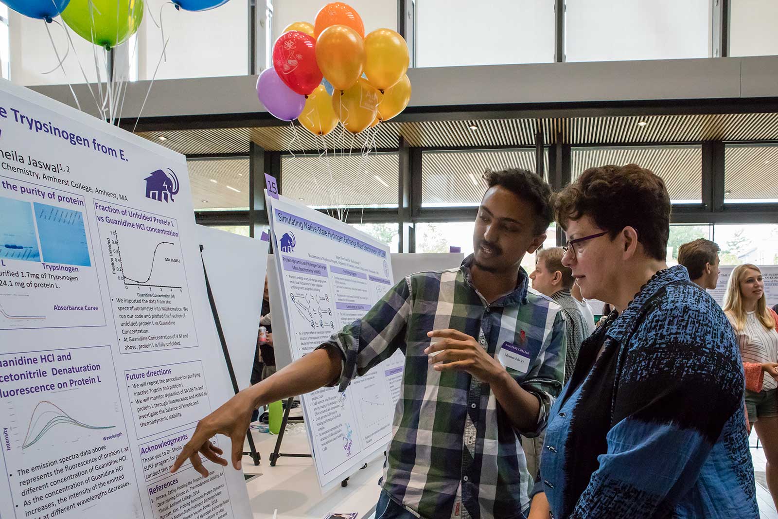Mezmur Edo ’21 at the Summer Research Poster Session