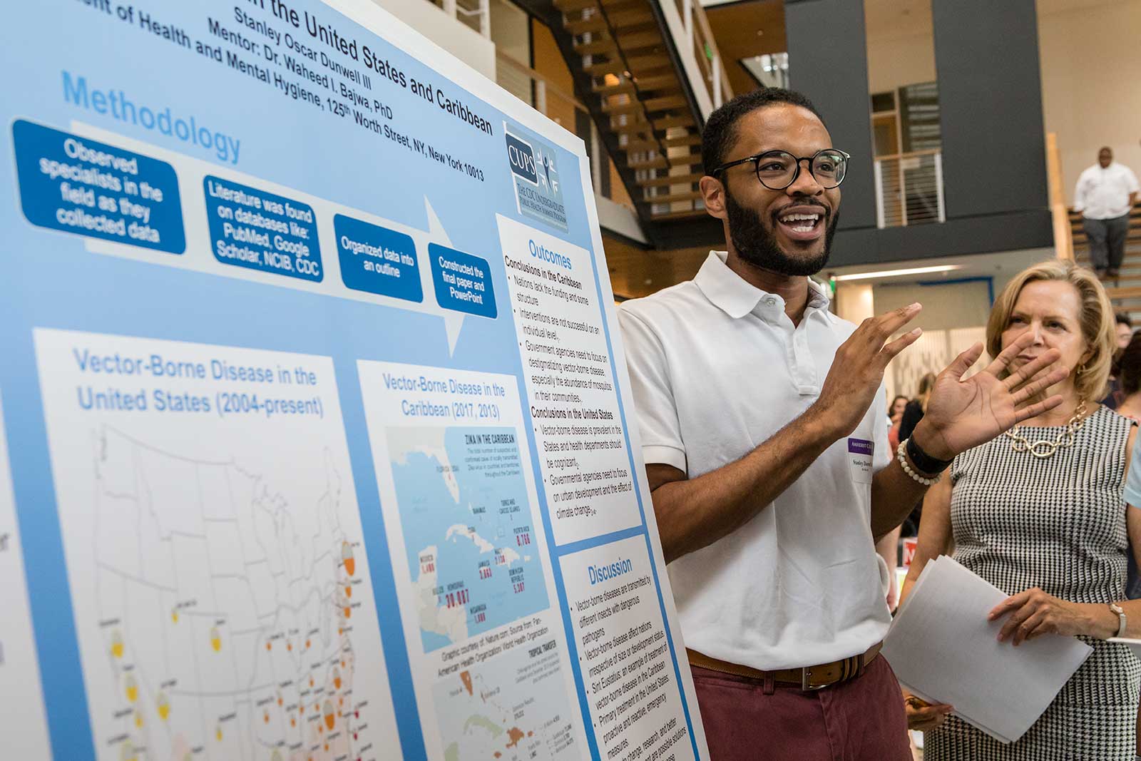 Stanley Dunwell '20 at the Summer Research Poster Session