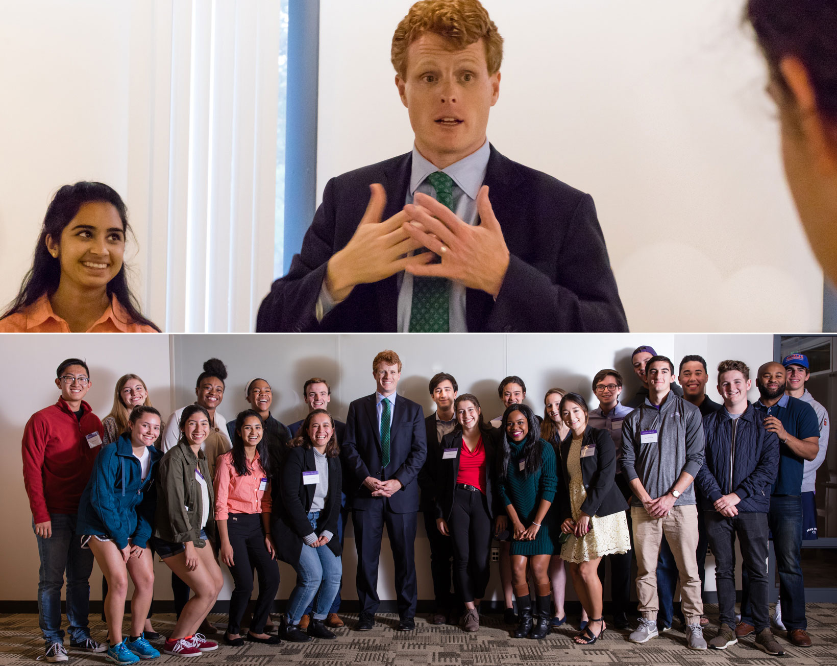 Joseph Kennedy meets with Amherst student.