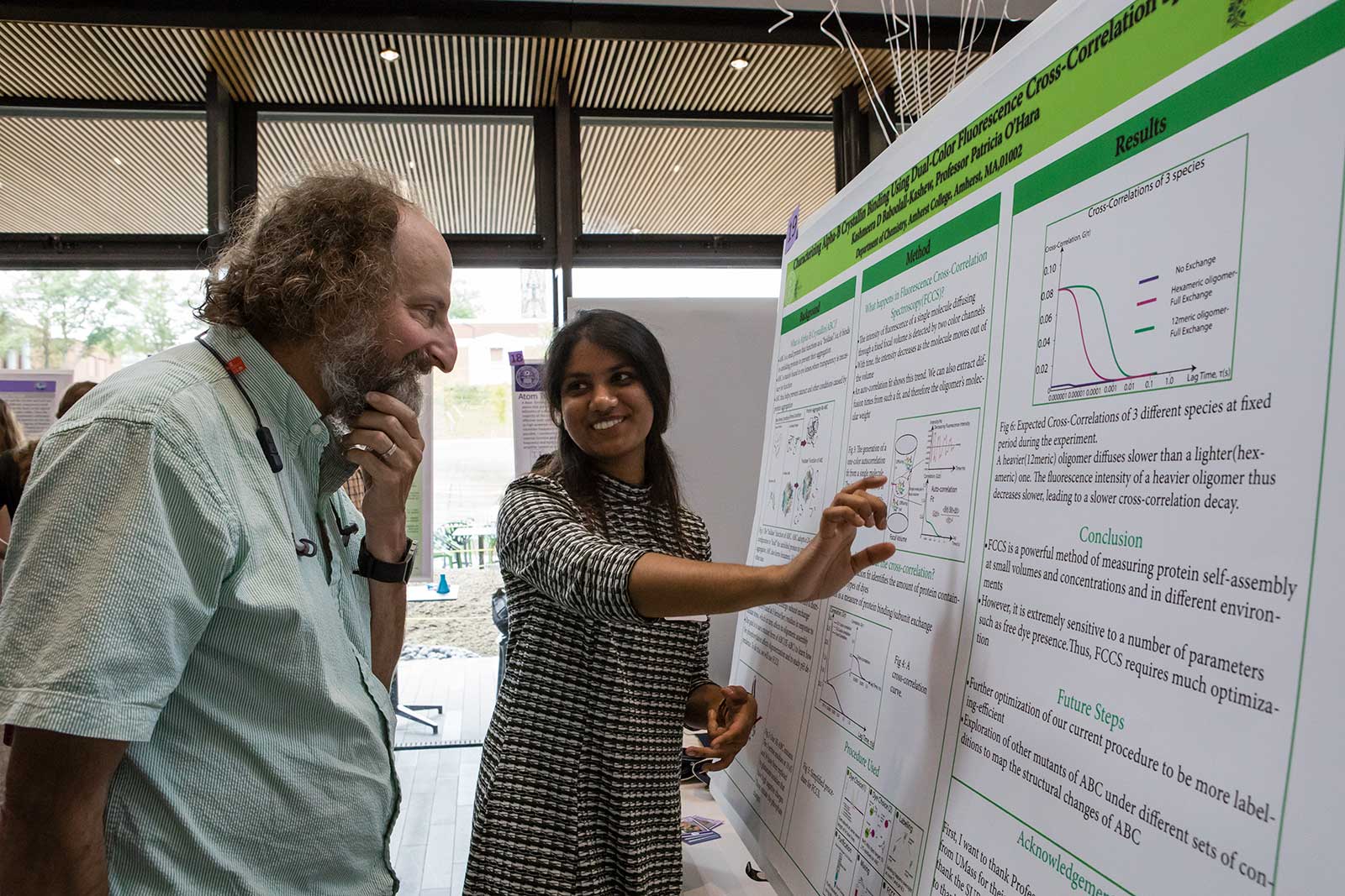 Kashmeera Baboolall-Kashew '19 at the Summer Research Poster Session