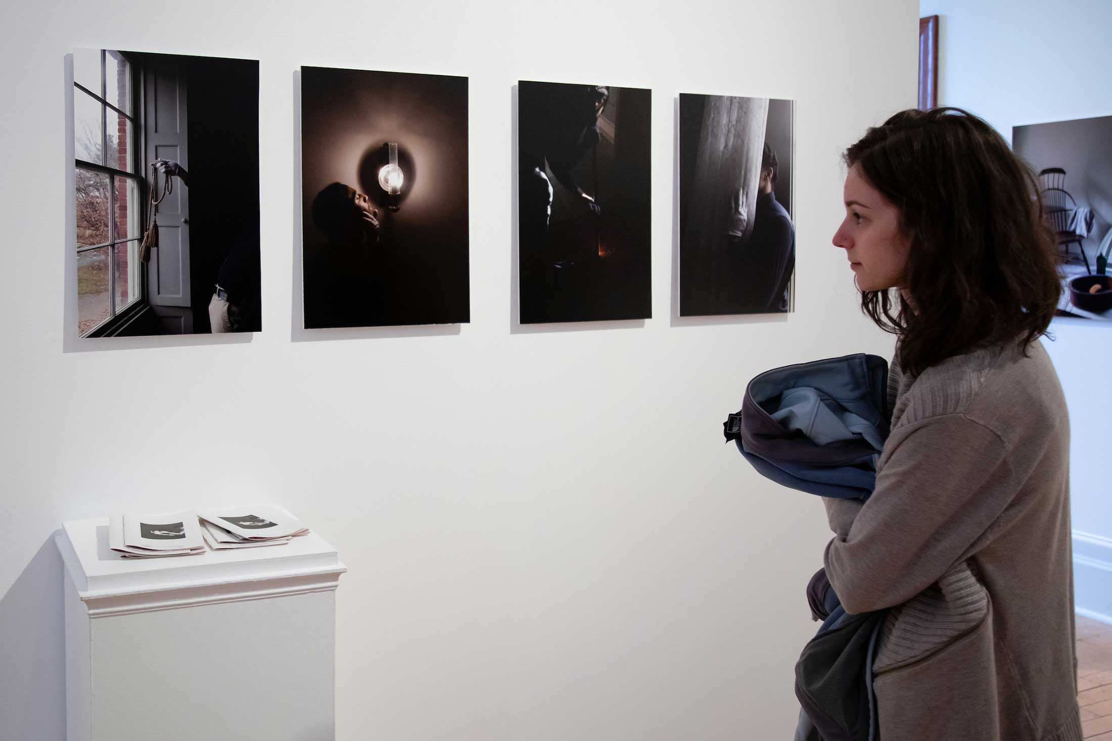 Images by Jonathan Jackson, left to right: “Compass,” “Pondering,” “Speaking Light,” “Calling, Listening.”