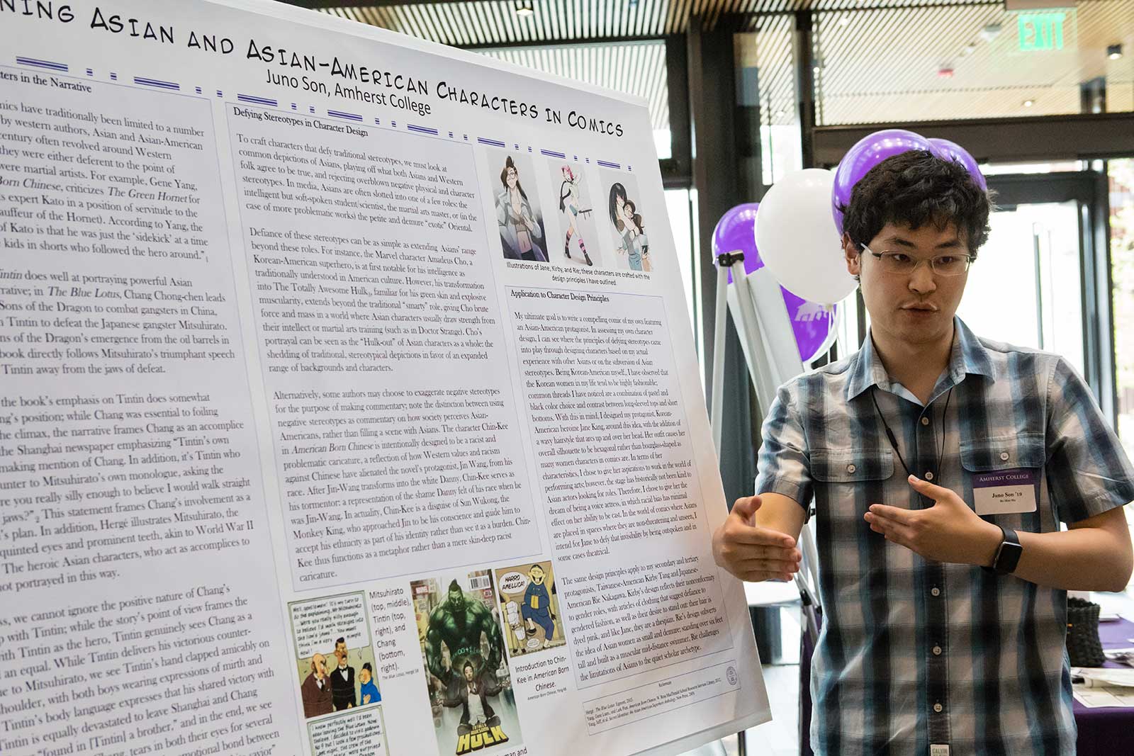 Juno Son '19 at the Summer Research Poster Session