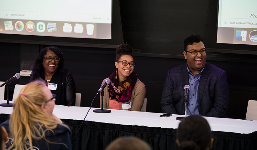 Panelists at StatFest 2018 Amherst College