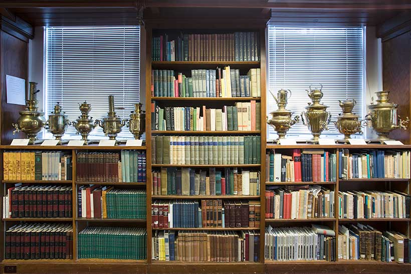 Bookshelves in the Russian Department