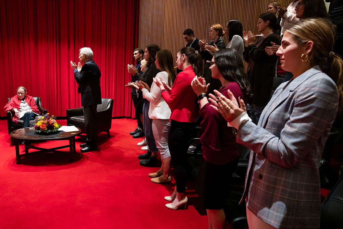 Students welcome Justice Ginburg to Amherst College