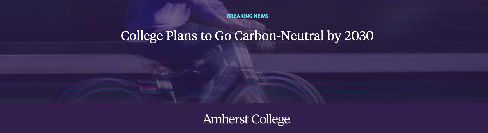 Amherst College plans to go carbon-neutral by 2030