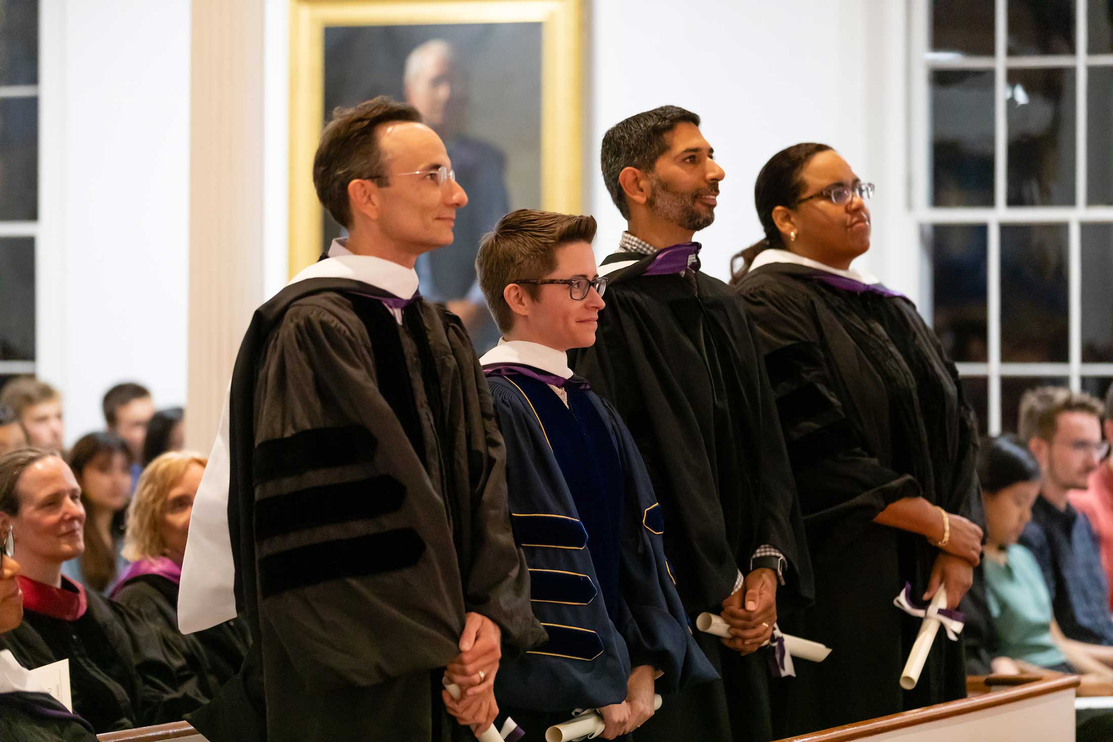 Four faculty receive honorary master's degrees during Convocation