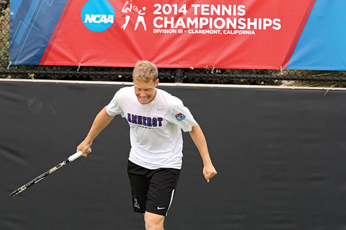 Joey Fritz ’14 at 2014 tennis championships