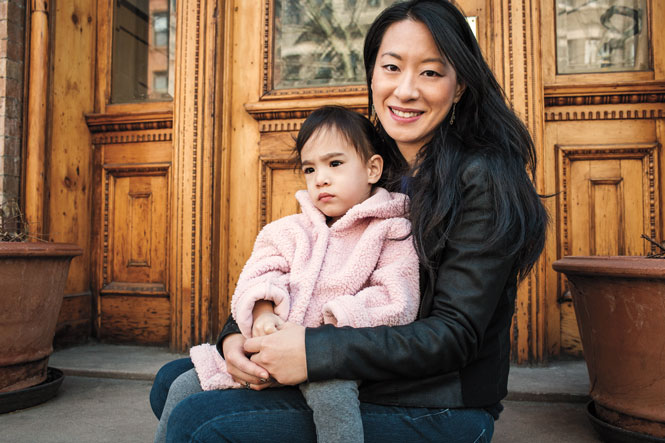 Deanna Fei '99 with daughter Mila