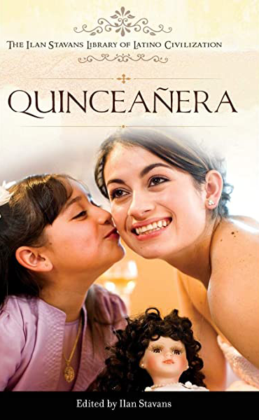 A book with two women on the cover titled Quinceanera