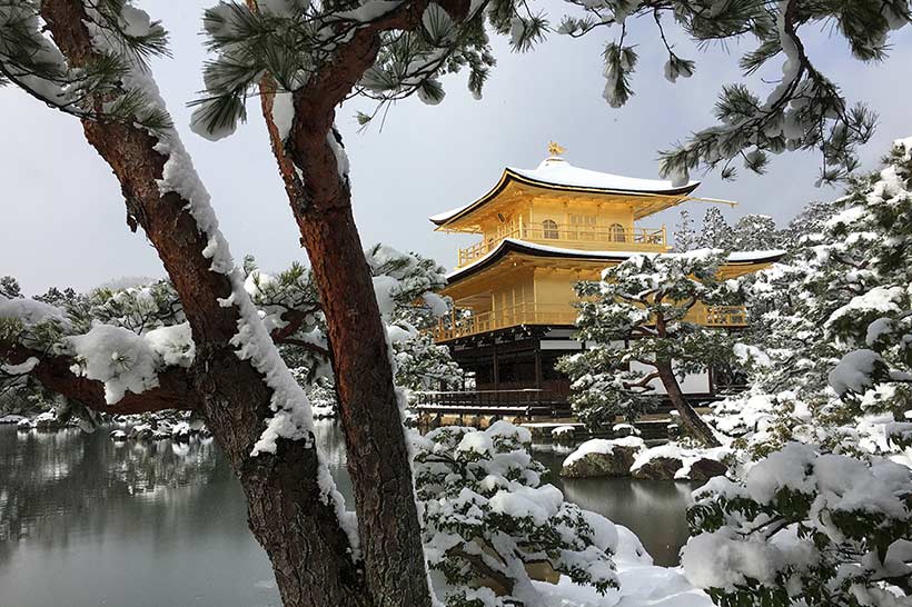 Kyoto's Golden Pavilion After First Snow, by Mei Zhou ’18
