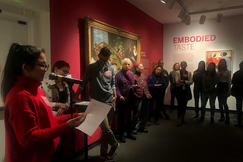 Reception for the Embodied Taste exhibit at the Mead Art Museum