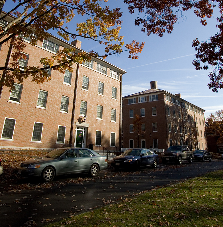 Exteriors of the James and Stearns Dormitories