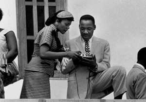 Martin Luther King and Coretta Scott King in Ghana 1957
