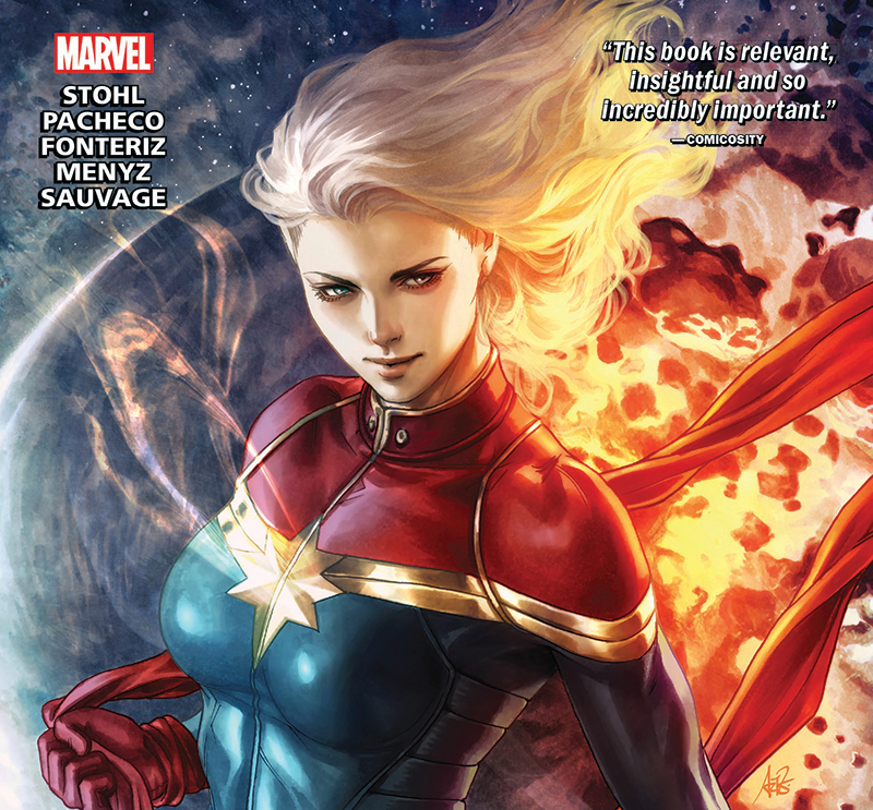 A comic book cover with a superhero surrounded by fire