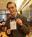 Mr. Mammoth with his drawing of a mammoth