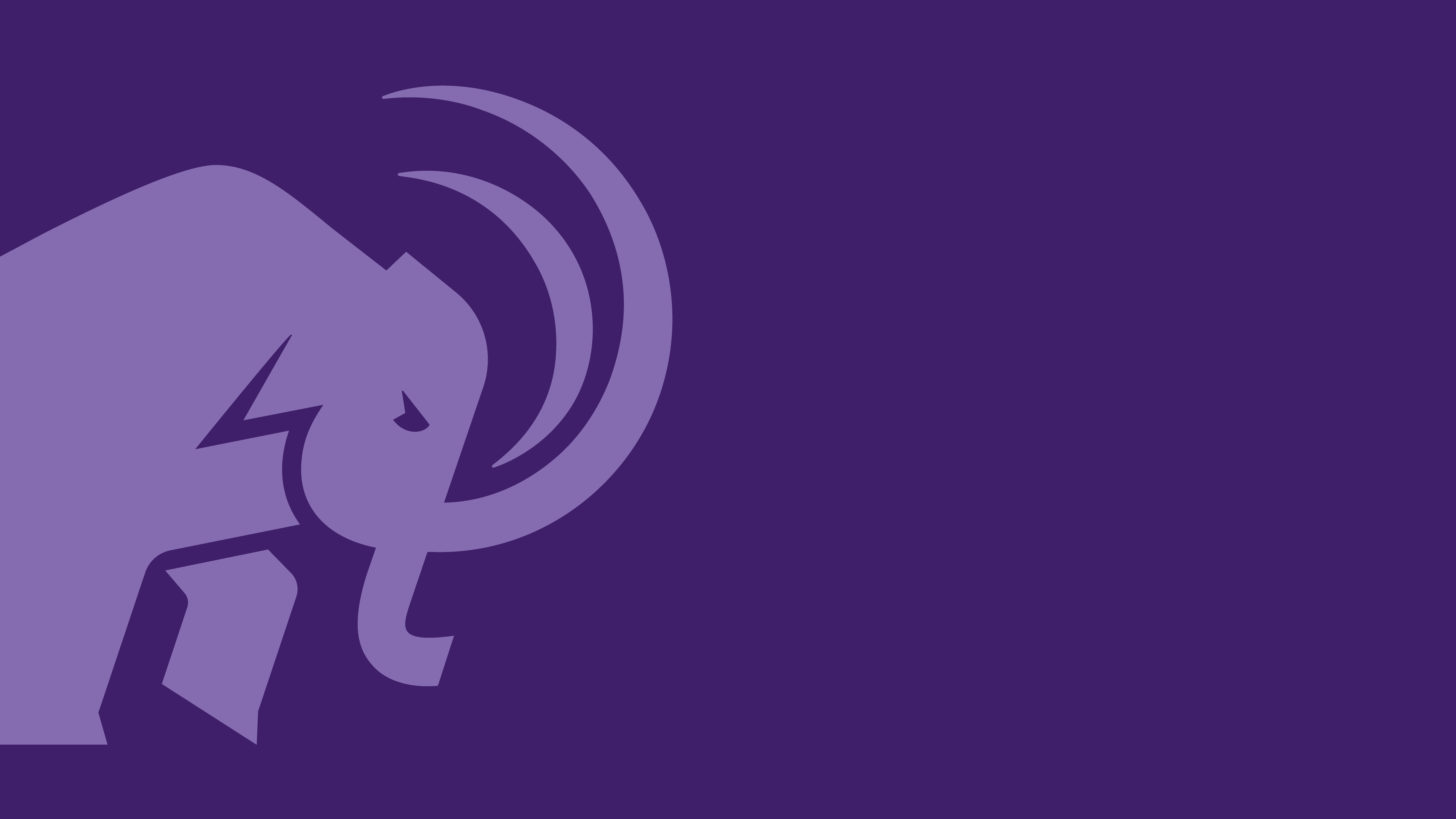Light purple mammoth cropped logo on dark purple background