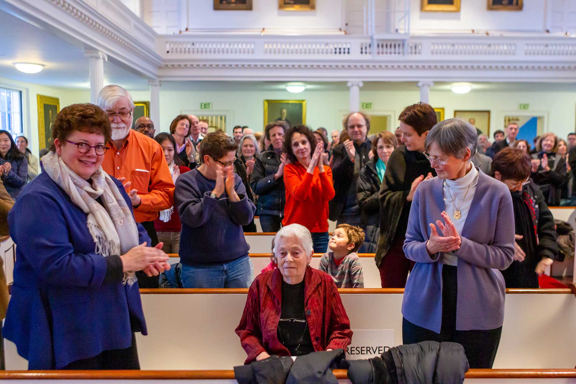 Biddy Martin and others honoring Rose Olver.