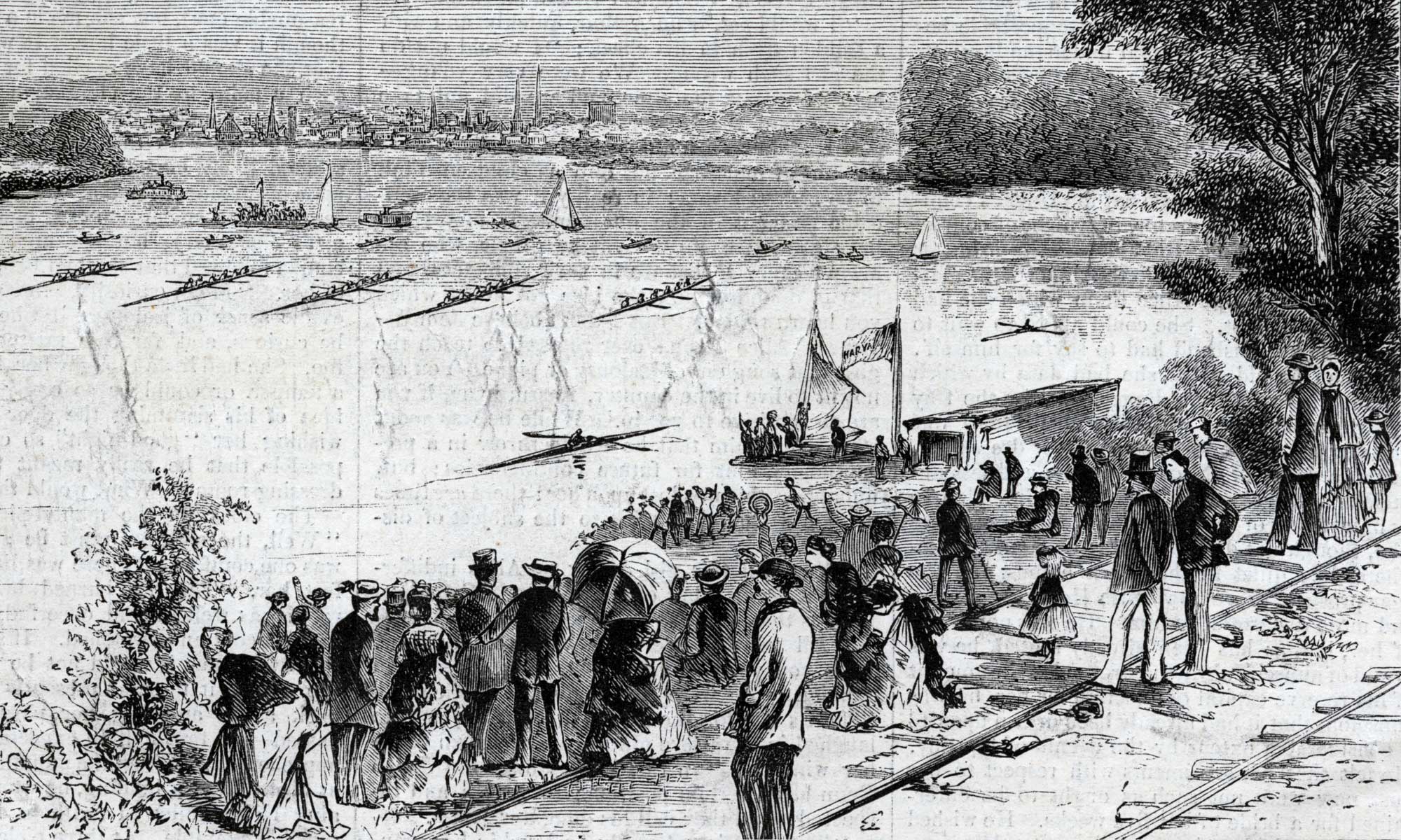 illustration of people canoeing