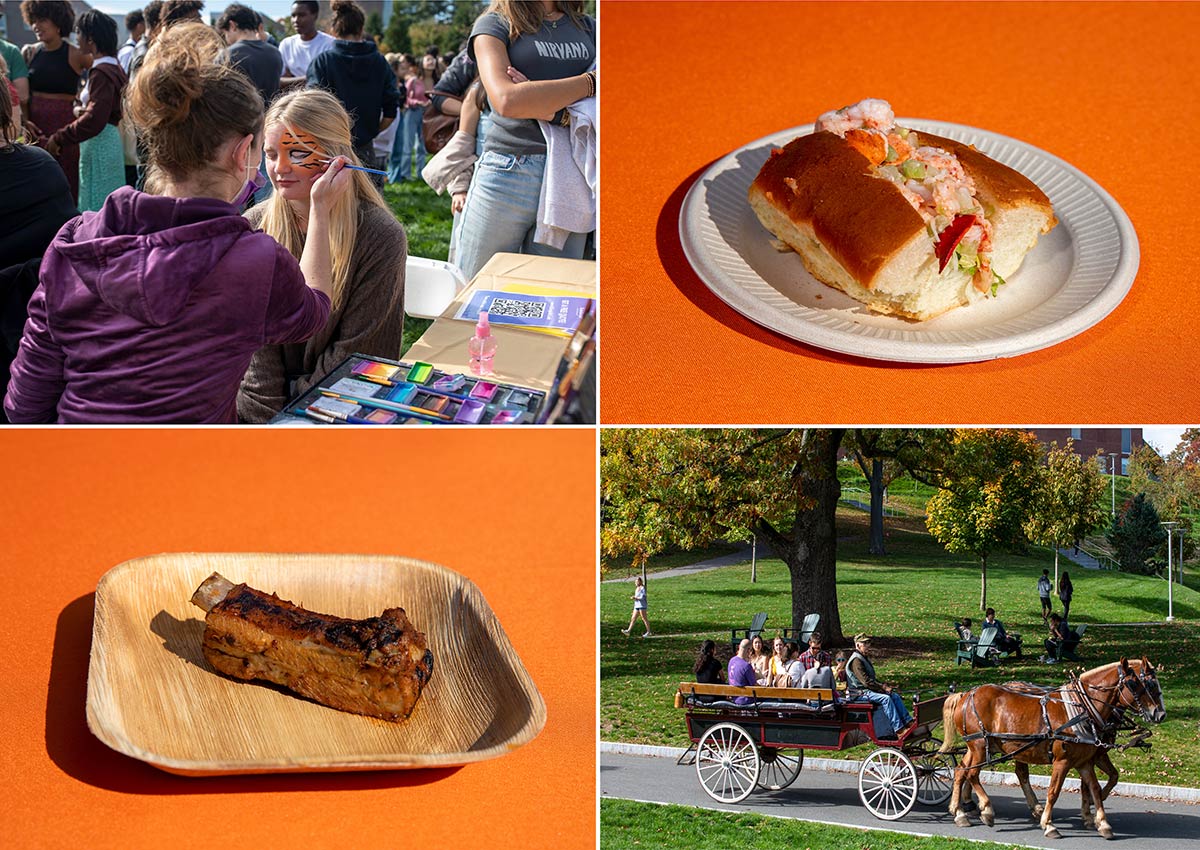 Ribs, a submarine sandwich, face-painting, and horse-pulled carriage rides.