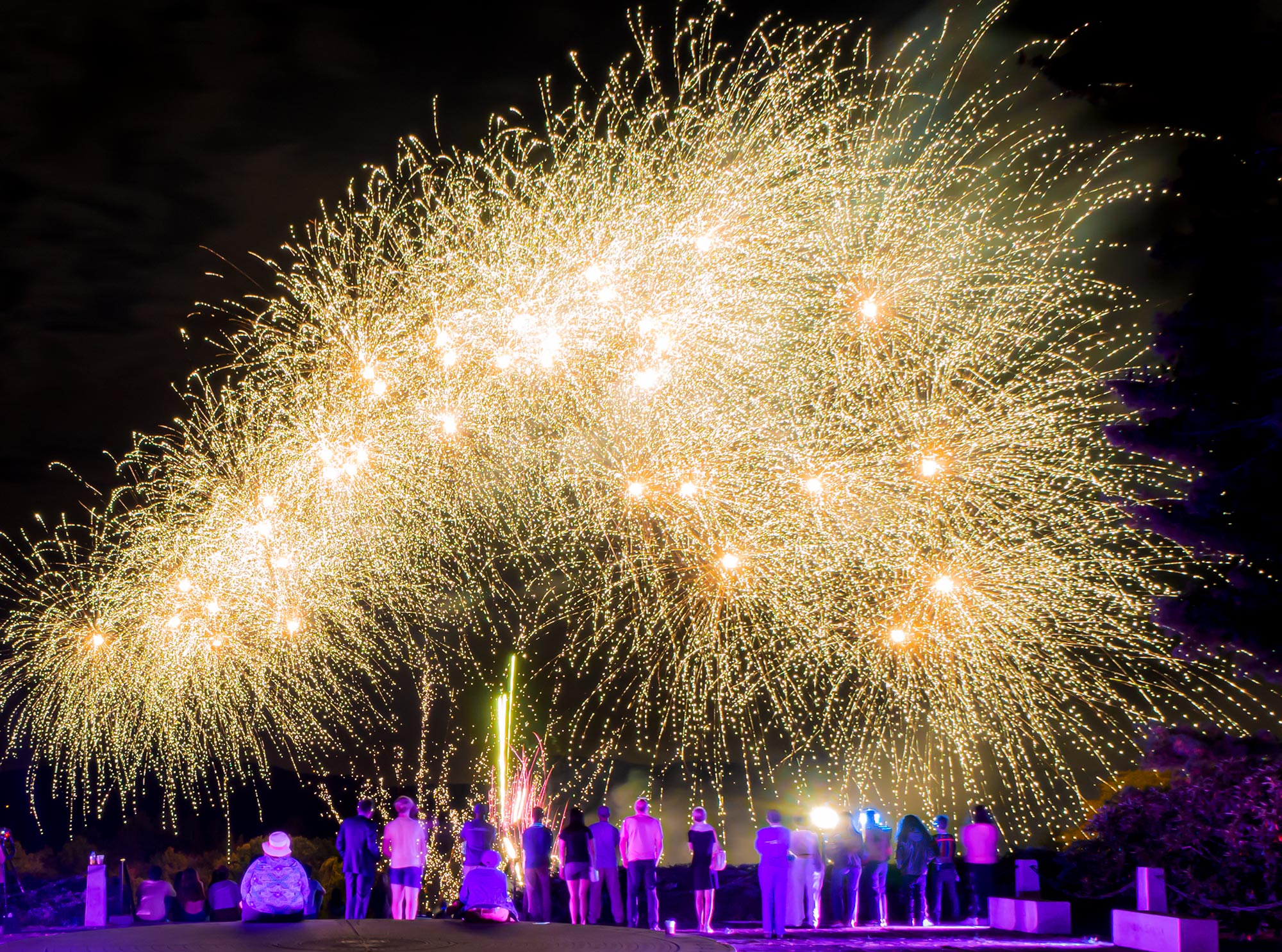 Fireworks display at Amherst College