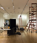 Mead Art Museum with ladders