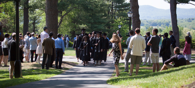 The procession at Commencement 2015