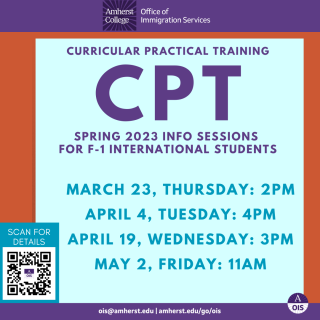 Curricular Practical Training (CPT) Information Session graphic
