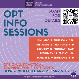 Optional Practical Training (OPT) Information Session graphic