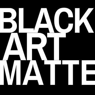 "Black Art Matters" text in white font with black background. 