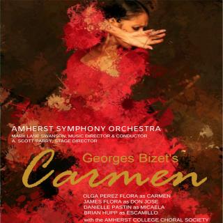 Event poster showing a stylized image of a woman dancing in a red dress, holding her arm up in front of her face