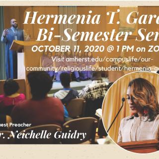 Hermenia T. Gardner Bi-Semester Worship Series poster