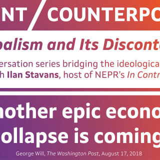 Point/Counterpoint banner image with a quote from George Will: "Another epic economic collapse is coming."