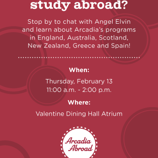 Arcadia Study Abroad- Info Table Poster