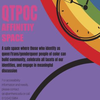 Queer and Trans People of Color Affinity Space poster