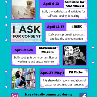 Sexual Assault Awareness Month Calendar #SAAMherst 