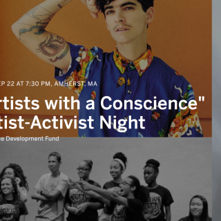 Image montage of artists JD Samson, Tem Blessed and PDF Grantee Hearing Youth Voices
