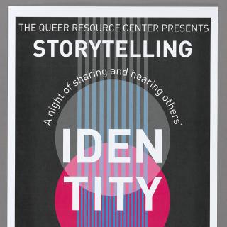 Poster for Storytelling Identity event 3/3/13