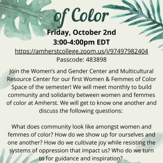 Women & Femmes of Color 10/2 Poster