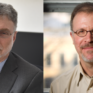 Side-by-side photos of Martin Baron and Ilan Stavans