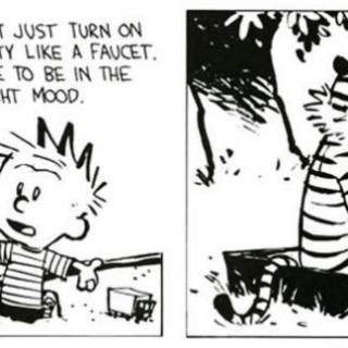 Calvin and Hobbes - last minute panic