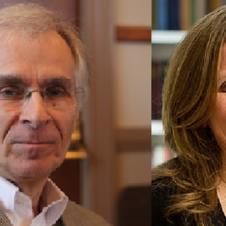Side-by-side photo of Austin Sarat & Betsy Cannon Smith '84